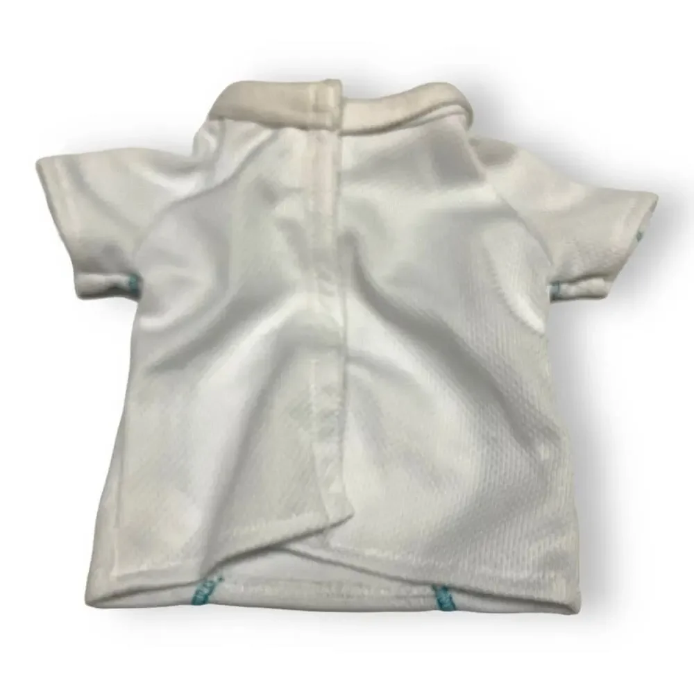 American Girl Doll Two-in-One Soccer Jersey ONLY White Blue Shirt‎ Top Just Like